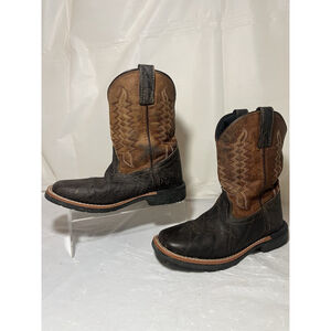 DAN POST DPC-2945 KIDS MULTI BROWN LEATHER WESTERN COWBOY BOOTS 2D
